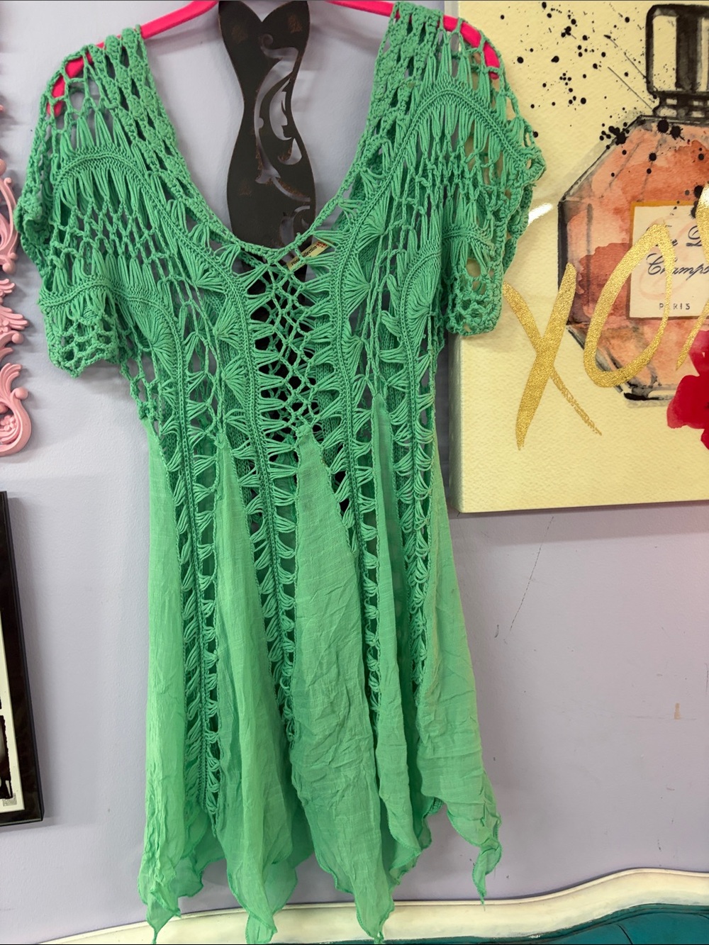 Women’s midi crochet dress size small